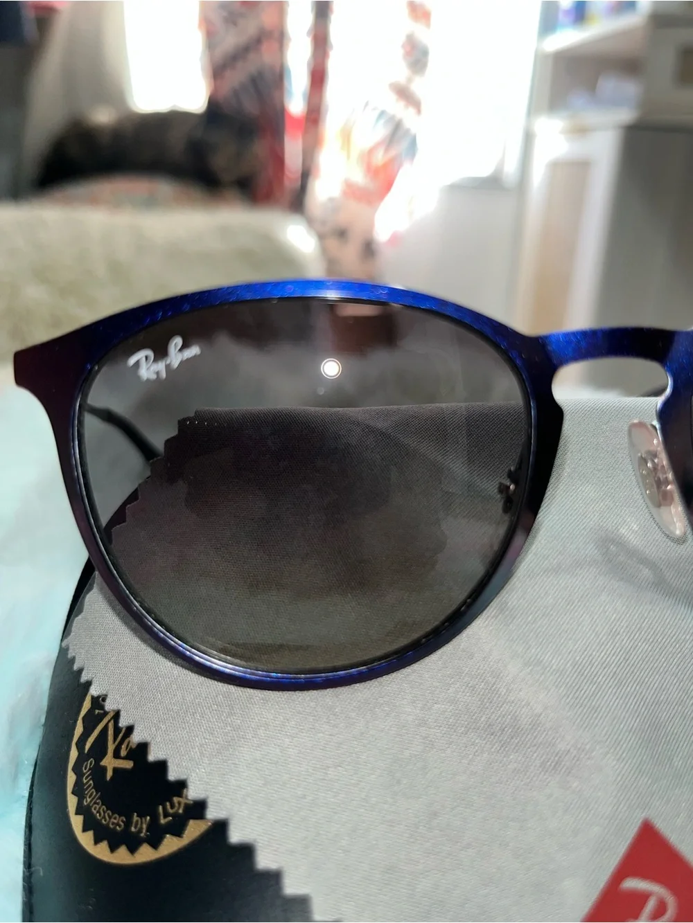 Ray-Ban Women's Blue to Purple Gradient Round Sunglasses